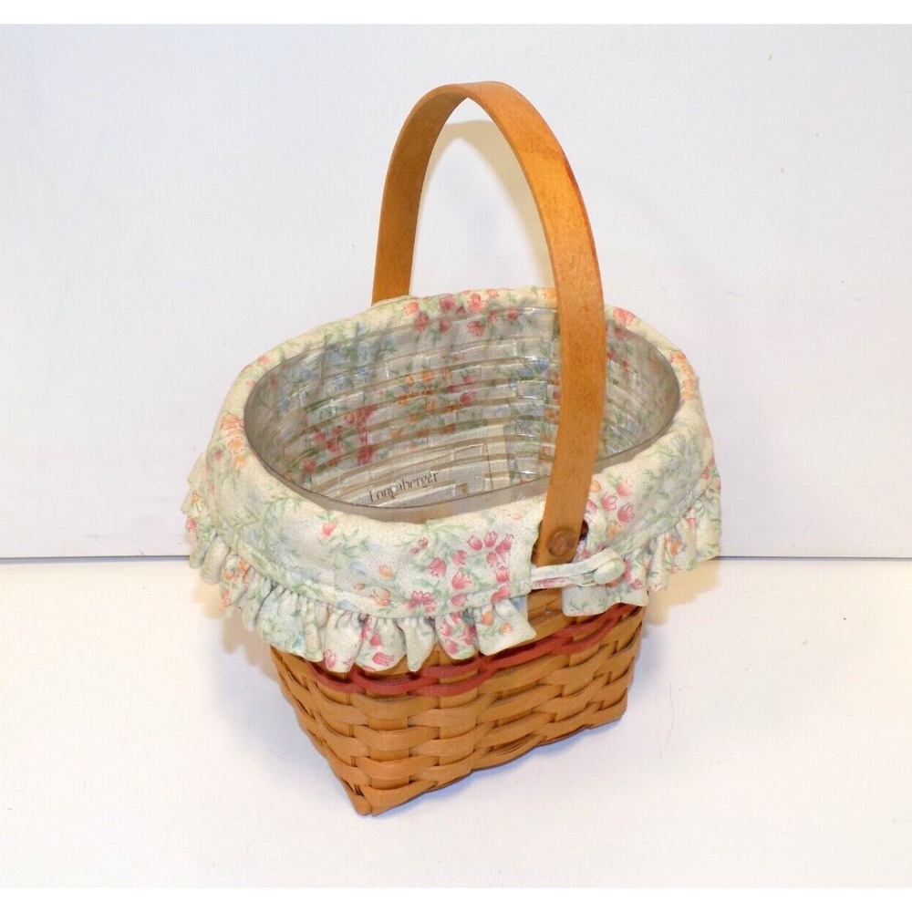 Vintage Blossoms Mother's Day Basket w/ Protector & Liner Longaberger